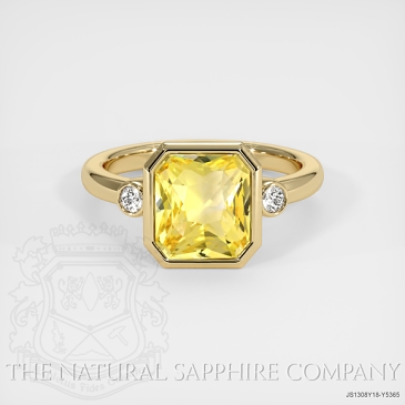 Image of Yellow Sapphire Ring - Radiant 2.66 Ct. - 18K Yellow Gold - #JS1308Y18,Y5365