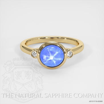 Image of Blue Sapphire Ring - Oval 2.98 Ct. - 18K Yellow Gold - #JS1311Y18,S3065