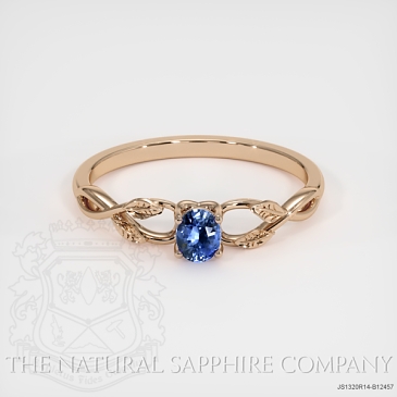 Image of Blue Sapphire Ring - Oval 0.44 Ct. - 14K Rose Gold - #JS1320R14,B12457