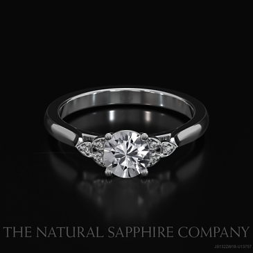 Image of White Sapphire Ring - Round 0.71 Ct. - 18K White Gold - #JS1322W18,U13757