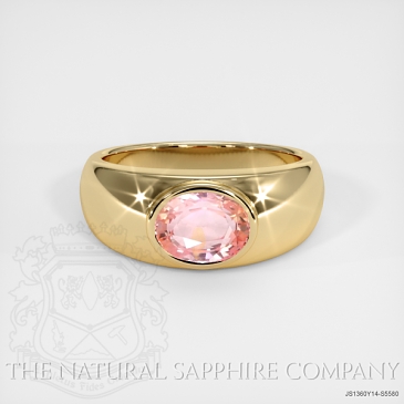 Image of Padparadscha Sapphire Ring - Oval 2.16 Ct. - 14K Yellow Gold - #JS1360Y14,S5580
