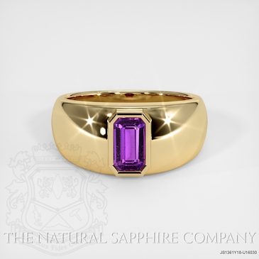 Image of Purple Sapphire Ring - Emerald Cut 1.45 Ct. - 18K Yellow Gold - #JS1361Y18,U16030