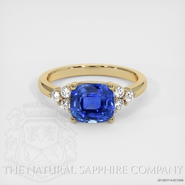 Image of Blue Sapphire Ring - Cushion 2.79 Ct. - 14K Yellow Gold - #JS1365Y14,B13366