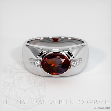 Image of Bi Color Sapphire Ring - Oval 3.19 Ct. - 18K White Gold - #JS1372W18,CG797