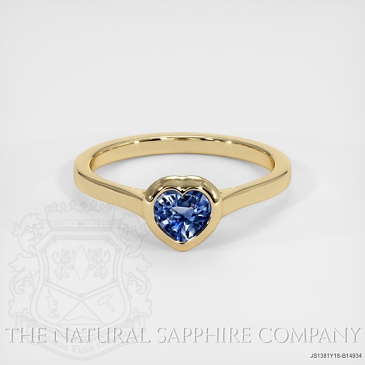 Image of Blue Sapphire Ring - Heart 0.57 Ct. - 18K Yellow Gold - #JS1381Y18,B14934