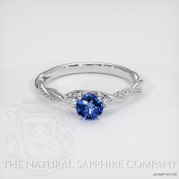 Image of Blue Sapphire Ring - Round 0.77 Ct. - Platinum 950 - #JS1386PT,B17225