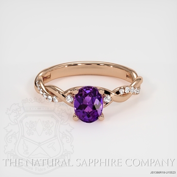 Image of Purple Sapphire Ring - Oval 0.92 Ct. - 18K Rose Gold - #JS1386R18,U15523