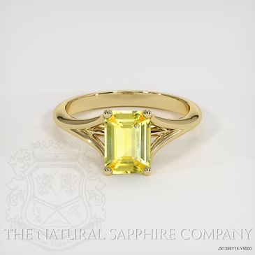 Image of Yellow Sapphire Ring - Emerald Cut 2.13 Ct. - 14K Yellow Gold - #JS1399Y14,Y5500