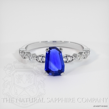 Image of Blue Sapphire Ring - Fancy 0.82 Ct. - Platinum 950 - #JS1409PT,B16945