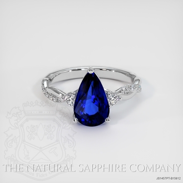 Image of Blue Sapphire Ring - Pear 2.21 Ct. - Platinum 950 - #JS1457PT,B15612