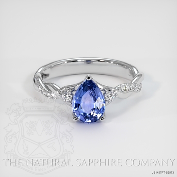 Image of Blue Sapphire Ring - Pear 1.27 Ct. - Platinum 950 - #JS1457PT,S3573