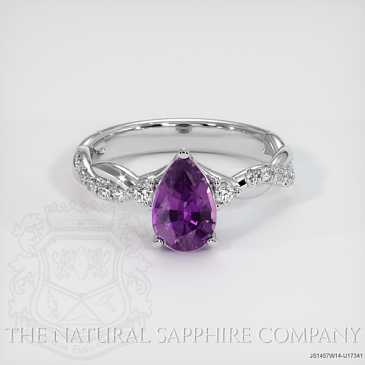 Image of Purple Sapphire Ring - Pear 1.46 Ct. - 14K White Gold - #JS1457W14,U17341