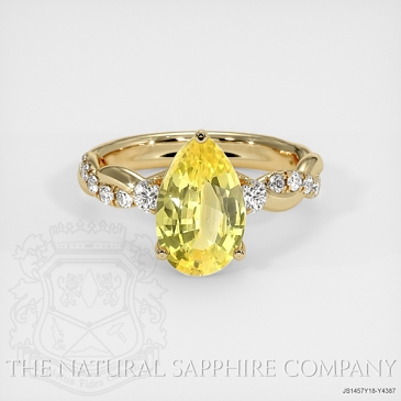 Image of Yellow Sapphire Ring - Pear 2.38 Ct. - 18K Yellow Gold - #JS1457Y18,Y4387