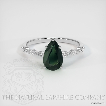 Image of Green Sapphire Ring - Pear 3.34 Ct. - Platinum 950 - #JS1463PT,S8335
