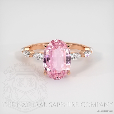 Image of Pink Sapphire Ring - Oval 3.03 Ct. - 18K Rose Gold - #JS1463R18,P5380