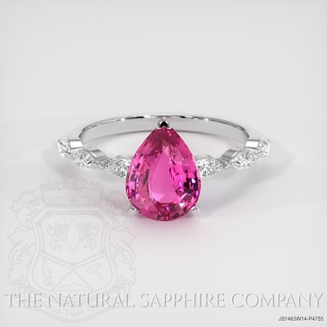 Image of Pink Sapphire Ring - Pear 2.49 Ct. - 14K White Gold - #JS1463W14,P4755