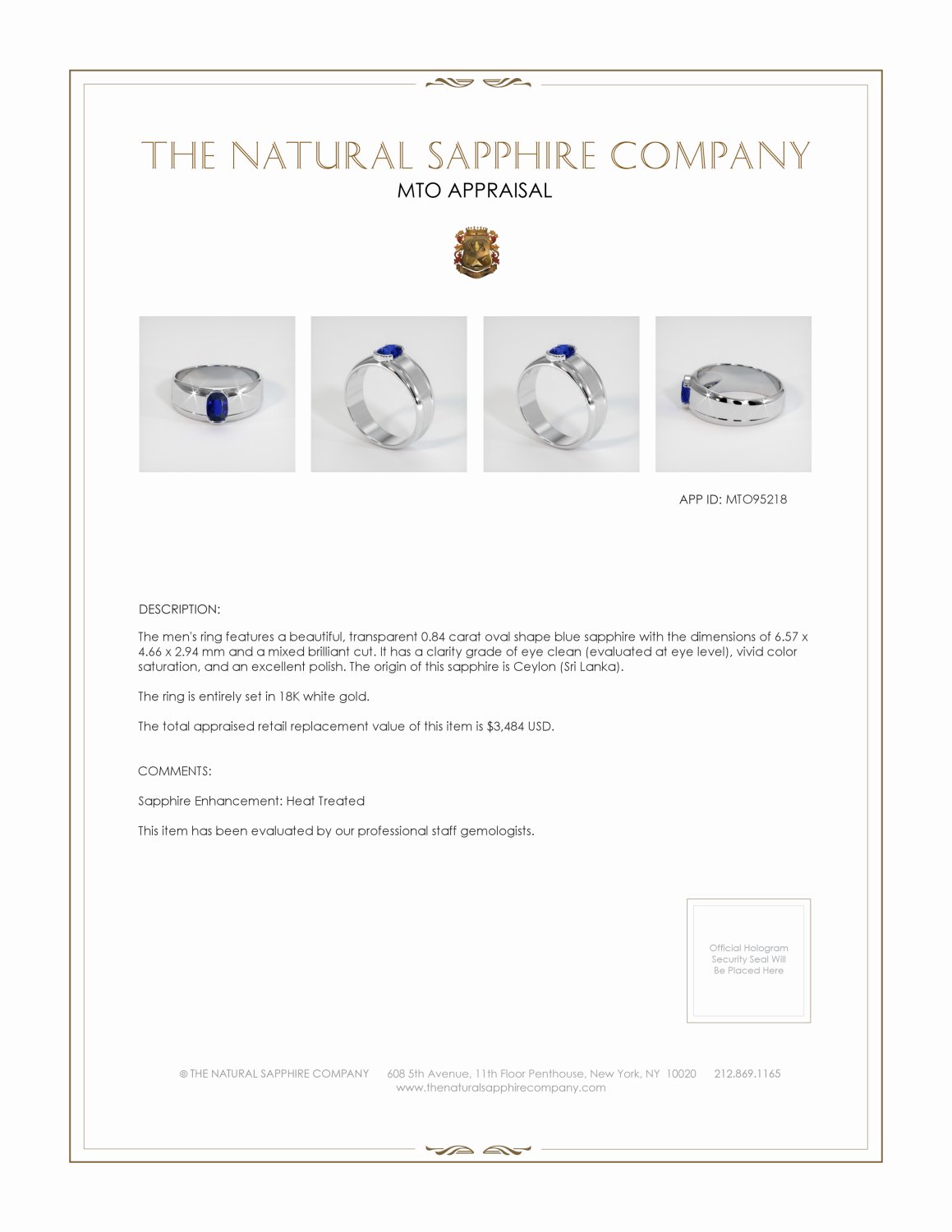 Oval cut 3.10 ct sapphire 14kt yellow gold wedding ring size7.5