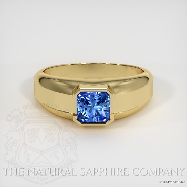 Image of Blue Sapphire Ring - Radiant 1.28 Ct. - 18K Yellow Gold - #JS1484Y18,B16445