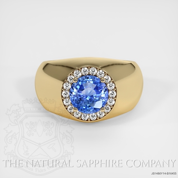 Image of Blue Sapphire Ring - Round 1.85 Ct. - 14K Yellow Gold - #JS1486Y14,B16455