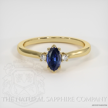 Image of Blue Sapphire Ring - Marquise 0.90 Ct. - 18K Yellow Gold - #JS1510Y18,B10704