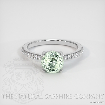 Image of Green Sapphire Ring - Round 1.58 Ct. - Platinum 950 - #JS1526PT,U13977