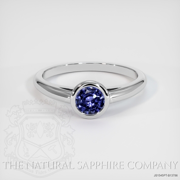 Image of Purplish Blue Sapphire Ring - Round 0.73 Ct. - Platinum 950 - #JS1545PT,B13786