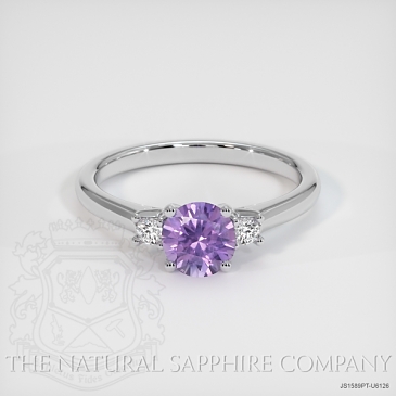 Image of Purple Sapphire Ring - Round 0.73 Ct. - Platinum 950 - #JS1589PT,U6126
