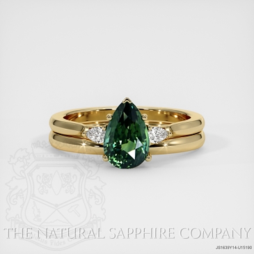 Image of Green Sapphire Ring - Pear 3.03 Ct. - 14K Yellow Gold - #JS1639Y14,U15190