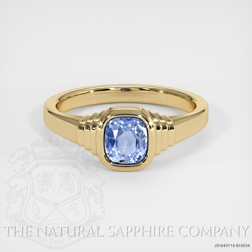 Image of Blue Sapphire Ring - Cushion 1.09 Ct. - 18K Yellow Gold - #JS1640Y18,B16034