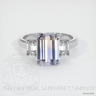 Image of Bi Color Sapphire Ring - Emerald 4.74 Ct. - Platinum 950 - #JS210PT,CG592