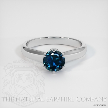 Image of Blue Sapphire Ring - Round 0.89 Ct. - Platinum 950 - #JS23PT,B14861