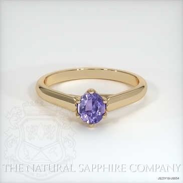 Image of Violet Sapphire Ring - Oval 0.77 Ct. - 18K Yellow Gold - #JS23Y18,U9054