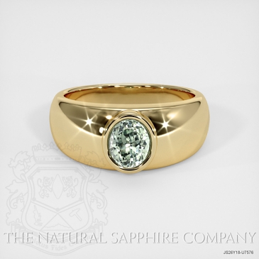 Image of Green Sapphire Ring - Oval 1.55 Ct. - 18K Yellow Gold - #JS26Y18,U7576