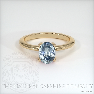 Image of Grayish Blue Sapphire Ring - Oval 1.44 Ct. - 14K Yellow Gold - #JS31Y14,U7359