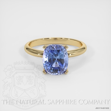 Image of Blue Sapphire Ring - Cushion 3.78 Ct. - 18K Yellow Gold - #JS31Y18,B11630