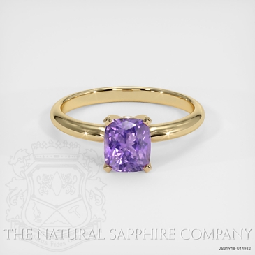Image of Violet Sapphire Ring - Cushion 1.58 Ct. - 18K Yellow Gold - #JS31Y18,U14982