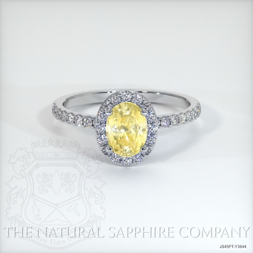 Image of Yellow Sapphire Ring - Oval 1.35 Ct. - Platinum 950 - #JS45PT,Y3644