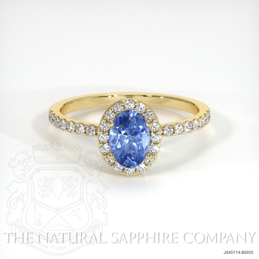 Image of Blue Sapphire Ring - Oval 0.85 Ct. - 14K Yellow Gold - #JS45Y14,B9005