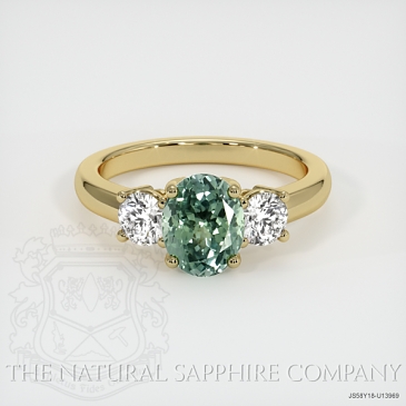 Image of Green Sapphire Ring - Oval 1.43 Ct. - 18K Yellow Gold - #JS58Y18,U13969