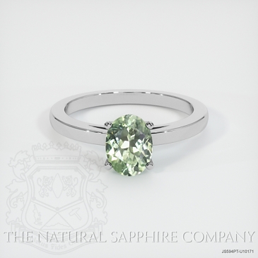 Image of Green Sapphire Ring - Oval 1.26 Ct. - Platinum 950 - #JS594PT,U10171