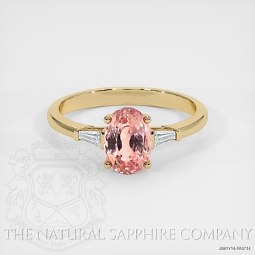 Image of Padparadscha Sapphire Ring - Oval 1.80 Ct. - 14K Yellow Gold - #JS61Y14,PA3734