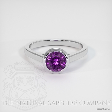 Image of Purple Sapphire Ring - Round 1.29 Ct. - Platinum 950 - #JS689PT,S4789