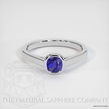 Image of Color Change Sapphire Ring - Cushion 0.89 Ct. - 14K White Gold - #JS691W14,B14896