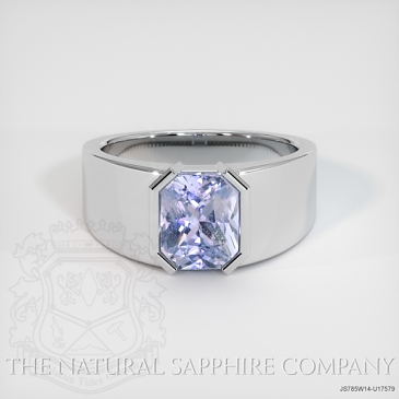 Image of Violet Sapphire Ring - Radiant 5.17 Ct. - 14K White Gold - #JS785W14,U17579
