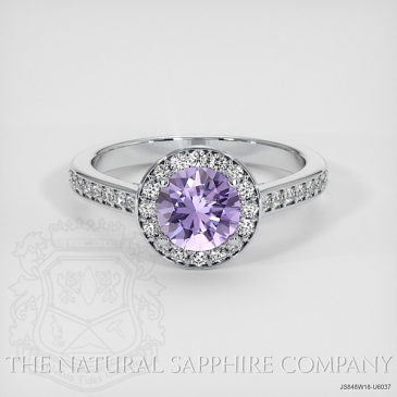 Image of Violet Sapphire Ring - Round 0.73 Ct. - 18K White Gold - #JS848W18,U6037