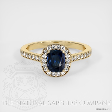 Image of Blue Sapphire Ring - Cushion 1.31 Ct. - 18K Yellow Gold - #JS848Y18,B15212