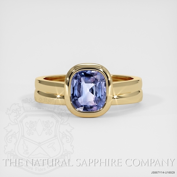 Image of Purple Sapphire Ring - Cushion 2.01 Ct. - 14K Yellow Gold - #JS887Y14,U16929