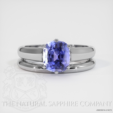 Image of Violet Sapphire Ring - Cushion 1.78 Ct. - 14K White Gold - #JS893W14,U14272
