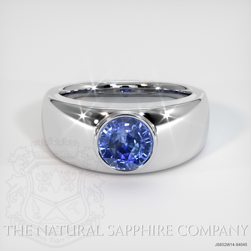Image of Blue Sapphire Ring - Round 2.03 Ct. - 14K White Gold - #JS932W14,S4045
