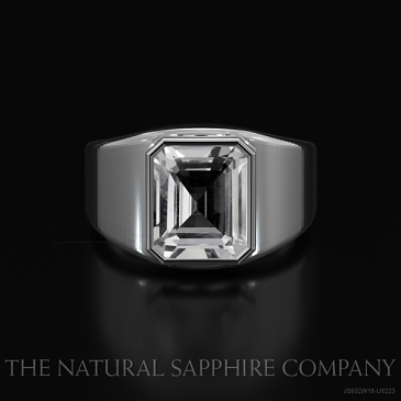Image of White Sapphire Ring - Fancy 2.49 Ct. - 18K White Gold - #JS932W18,U9223